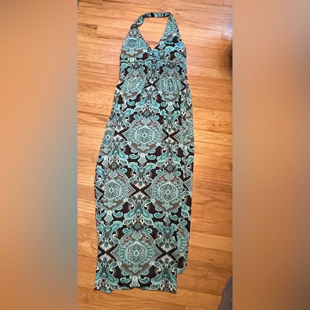 NEW Milano paisley dress maxi long halter top size Medium M NWT